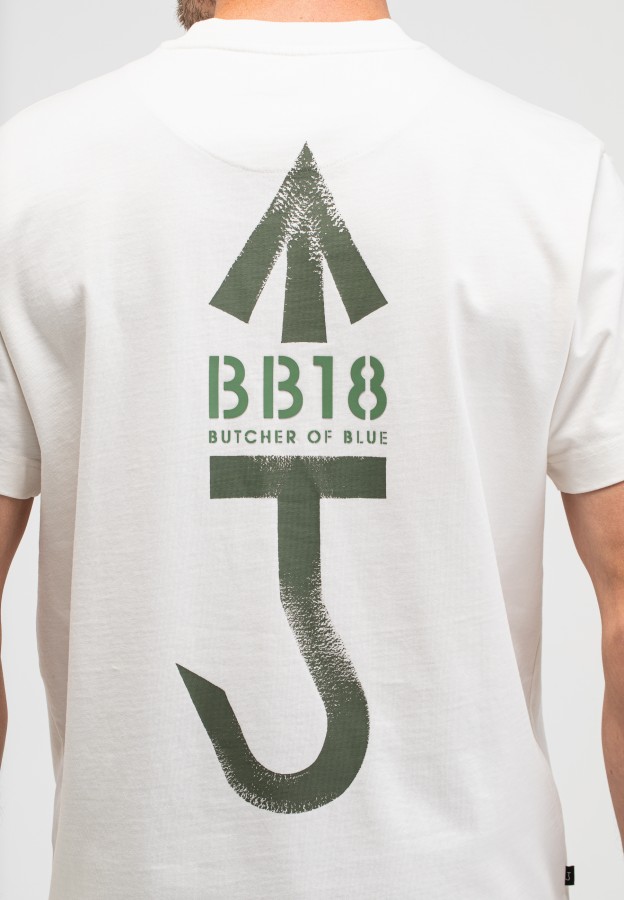 Afbeelding van M2613048 Titan White - Army Carlow - Loose Tee - Butcher of Blue